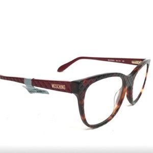 Moschino MO279V03 Eyeglasses Frames Red Tortoise Cat Eye Thick Rim 54-16-140